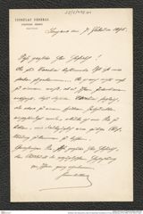 Nachlass Franz Steindachner, Brief von Maximilian Sonnleithner an Franz Steindachner (07.02.1895), Inv.Nr. 498.01, Seite 1